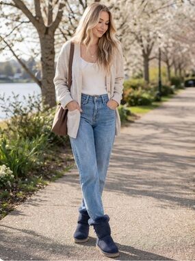 Uggs navy boots size 5